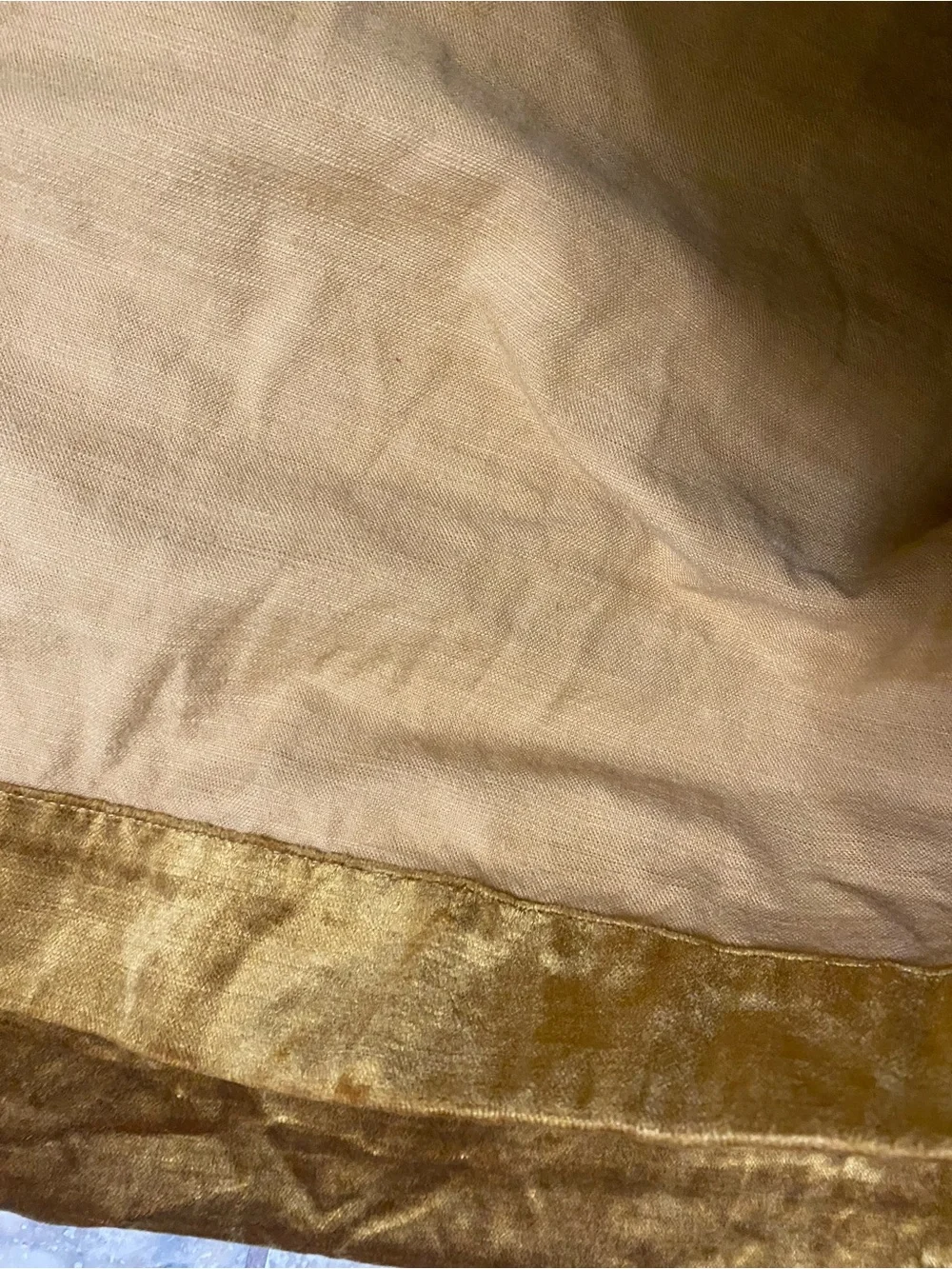 West Elm Blackout Golden Oak Velvet Luxurious Plush Rich Curtain Panels 48x84
